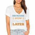 Bird Watching Now Minimal Socializing Introvert Vintage Women's Jersey Short Sleeve Deep V-Neck Tshirt Bird Watching Now Minimal Socializing Introvert Vintage Women's Jersey Short Sleeve Deep V-Neck Tshirt