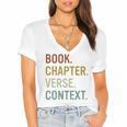 Book Chapter Verse Christian Bible Reformed Theology Women's Jersey Short Sleeve Deep V-Neck Tshirt Book Chapter Verse Christian Bible Reformed Theology Women's Jersey Short Sleeve Deep V-Neck Tshirt