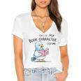 This Is My Book Character Costume I Pigeon Reading Tee Women's Jersey Short Sleeve Deep V-Neck Tshirt This Is My Book Character Costume I Pigeon Reading Tee Women's Jersey Short Sleeve Deep V-Neck Tshirt