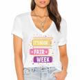 Book Fair Bookworm Library Its Book Fair Week Women's Jersey Short Sleeve Deep V-Neck Tshirt