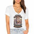 Book Lover Hedgehog Reading Books Introvert Bookworm Women's Jersey Short Sleeve Deep V-Neck Tshirt