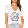Book Lovers Ideas Probably Listening To Audiobooks Women's Jersey Short Sleeve Deep V-Neck Tshirt