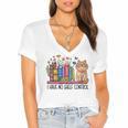 Book Lovers I Have No Shelf Control Women's Jersey Short Sleeve Deep V-Neck Tshirt Book Lovers I Have No Shelf Control Women's Jersey Short Sleeve Deep V-Neck Tshirt