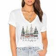 My Book Preference Has Me On The Naughty List Christmas Tree Women's Jersey Short Sleeve Deep V-Neck Tshirt My Book Preference Has Me On The Naughty List Christmas Tree Women's Jersey Short Sleeve Deep V-Neck Tshirt