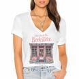 Take Me To The Book Store Librarians Valentine's Day Premium Women's Jersey Short Sleeve Deep V-Neck Tshirt