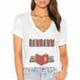 My Weekend Is All Booked Cute Book Reader Teacher Women's Jersey Short Sleeve Deep V-Neck Tshirt
