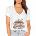 All Booked For Valentines Book Lover Romance Women's Jersey Short Sleeve Deep V-Neck Tshirt All Booked For Valentines Book Lover Romance Women's Jersey Short Sleeve Deep V-Neck Tshirt