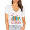 All Booked For Valentines Book Lover Valentine's Day Women's Jersey Short Sleeve Deep V-Neck Tshirt
