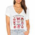 All Booked For Valentine's Day Book Lover Bookworm Bookish Women's Jersey Short Sleeve Deep V-Neck Tshirt All Booked For Valentine's Day Book Lover Bookworm Bookish Women's Jersey Short Sleeve Deep V-Neck Tshirt