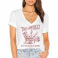 Bookish Graphic For Book Lover Reader Girl Women Women's Jersey Short Sleeve Deep V-Neck Tshirt