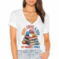Books Coffee & Yarn Lover My Favorite Things Women's Jersey Short Sleeve Deep V-Neck Tshirt Books Coffee & Yarn Lover My Favorite Things Women's Jersey Short Sleeve Deep V-Neck Tshirt