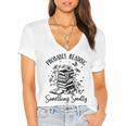 Bookworm Smutt Probably Reading Something Smutty Reader Women's Jersey Short Sleeve Deep V-Neck Tshirt