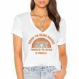 Born To Read Books Forced To Emails Vintage Retro Rainbow Women's Jersey Short Sleeve Deep V-Neck Tshirt Born To Read Books Forced To Emails Vintage Retro Rainbow Women's Jersey Short Sleeve Deep V-Neck Tshirt