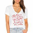 Buy Me Books And Tell Me I'm Pretty Women's Jersey Short Sleeve Deep V-Neck Tshirt Buy Me Books And Tell Me I'm Pretty Women's Jersey Short Sleeve Deep V-Neck Tshirt