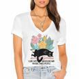 Cat Meme I Like Cats And Books And Maybe Three People Women's Jersey Short Sleeve Deep V-Neck Tshirt Cat Meme I Like Cats And Books And Maybe Three People Women's Jersey Short Sleeve Deep V-Neck Tshirt