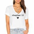 Chapter 13 Book Lovers Readers & Authors 13th Birthday Women's Jersey Short Sleeve Deep V-Neck Tshirt Chapter 13 Book Lovers Readers & Authors 13th Birthday Women's Jersey Short Sleeve Deep V-Neck Tshirt