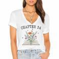 Chapter 34 Book Lovers & Readers 34th Birthday Wildflowers Premium Tri-Blend Women's Jersey Short Sleeve Deep V-Neck Tshirt Chapter 34 Book Lovers & Readers 34th Birthday Wildflowers Premium Tri-Blend Women's Jersey Short Sleeve Deep V-Neck Tshirt