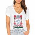 Cheshire Cat Alice In Wonderland Vintage Book Premium Women's Jersey Short Sleeve Deep V-Neck Tshirt