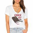 Christian Quote Holy Bible Crack This Book Not Drugs Women's Jersey Short Sleeve Deep V-Neck Tshirt Christian Quote Holy Bible Crack This Book Not Drugs Women's Jersey Short Sleeve Deep V-Neck Tshirt