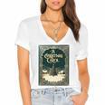 A Christmas Carol Book Cover By Charles Dickens Women's Jersey Short Sleeve Deep V-Neck Tshirt