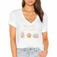 Coffee Paw Print Book Lover Reading Simple Life Bookworm Premium Tri-Blend Women's Jersey Short Sleeve Deep V-Neck Tshirt