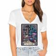 Color Graphic The Introvert Tarot Card Raglan Baseball Tee Women's Jersey Short Sleeve Deep V-Neck Tshirt Color Graphic The Introvert Tarot Card Raglan Baseball Tee Women's Jersey Short Sleeve Deep V-Neck Tshirt