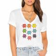 Color Our World Book Lover Reading Bookworm Reader Women's Jersey Short Sleeve Deep V-Neck Tshirt Color Our World Book Lover Reading Bookworm Reader Women's Jersey Short Sleeve Deep V-Neck Tshirt