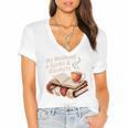 Cozy My Weekend Is Books Blankets Reading Tea Lover Premium Women's Jersey Short Sleeve Deep V-Neck Tshirt Cozy My Weekend Is Books Blankets Reading Tea Lover Premium Women's Jersey Short Sleeve Deep V-Neck Tshirt