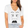 Creepy Carrots Halloween Book Character Costume Women's Jersey Short Sleeve Deep V-Neck Tshirt