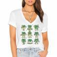 Cute Shamrock Reading Books St Patrick's Day Teacher Reading Women's Jersey Short Sleeve Deep V-Neck Tshirt Cute Shamrock Reading Books St Patrick's Day Teacher Reading Women's Jersey Short Sleeve Deep V-Neck Tshirt