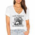 Dark Romance Books Lover Bookish Bookworm Gothic Aesthetic Women's Jersey Short Sleeve Deep V-Neck Tshirt