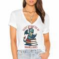 Dark Romance Romantasy Easily Distracted By Dragons & Books Women's Jersey Short Sleeve Deep V-Neck Tshirt