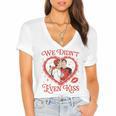 We Didn't Even Kiss Hockey Romance Book Women's Jersey Short Sleeve Deep V-Neck Tshirt