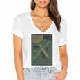 From The Earth To The Moon Book Cover 1874 Premium Women's Jersey Short Sleeve Deep V-Neck Tshirt From The Earth To The Moon Book Cover 1874 Premium Women's Jersey Short Sleeve Deep V-Neck Tshirt