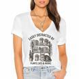Easily Distracted By Plants Cats & Books Planting Gardening Women's Jersey Short Sleeve Deep V-Neck Tshirt Easily Distracted By Plants Cats & Books Planting Gardening Women's Jersey Short Sleeve Deep V-Neck Tshirt