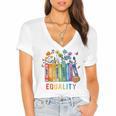 Equal Rights Book Flower Equality Peace Love Kindness Book Women's Jersey Short Sleeve Deep V-Neck Tshirt Equal Rights Book Flower Equality Peace Love Kindness Book Women's Jersey Short Sleeve Deep V-Neck Tshirt