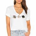 Everything a Girl Needs Books Coffee Jesus Women's Jersey Short Sleeve Deep V-Neck Tshirt