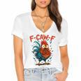 F-Caw-F Rooster F Awk F Chicken Coffee Romance Books Lover Women's Jersey Short Sleeve Deep V-Neck Tshirt F-Caw-F Rooster F Awk F Chicken Coffee Romance Books Lover Women's Jersey Short Sleeve Deep V-Neck Tshirt