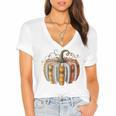Fall Book Pumpkin Fall Librarians Bookworm Teachers Students Women's Jersey Short Sleeve Deep V-Neck Tshirt Fall Book Pumpkin Fall Librarians Bookworm Teachers Students Women's Jersey Short Sleeve Deep V-Neck Tshirt