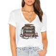 Fantasy Drama Tragedy Gothic Book Lover Bookworm Women's Jersey Short Sleeve Deep V-Neck Tshirt