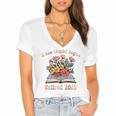 Floral Book Officially Retired 2025 A New Chapter Begins Women's Jersey Short Sleeve Deep V-Neck Tshirt Floral Book Officially Retired 2025 A New Chapter Begins Women's Jersey Short Sleeve Deep V-Neck Tshirt