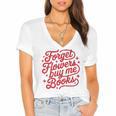 Forget Flowers Buy Me Books Women's Jersey Short Sleeve Deep V-Neck Tshirt Forget Flowers Buy Me Books Women's Jersey Short Sleeve Deep V-Neck Tshirt