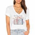 God Says I Am Book Bible Verse Christian Girls Women Women's Jersey Short Sleeve Deep V-Neck Tshirt