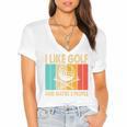 I Like Golf And Maybe 3 People Introvert Women's Jersey Short Sleeve Deep V-Neck Tshirt