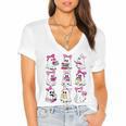 Halloween Pink Ghost Read More Books Spooky Boo Teacher Kids Women's Jersey Short Sleeve Deep V-Neck Tshirt