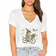 On My Way To Hoard Books And Cause Chaos Women's Jersey Short Sleeve Deep V-Neck Tshirt