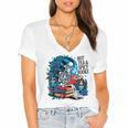 Hot Tea & Spicy Books Skeleton Reader Women's Jersey Short Sleeve Deep V-Neck Tshirt Hot Tea & Spicy Books Skeleton Reader Women's Jersey Short Sleeve Deep V-Neck Tshirt