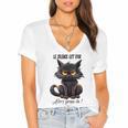 Humor Provocateur Sarcasm Closes The Silence Introvert Chat Women's Jersey Short Sleeve Deep V-Neck Tshirt Humor Provocateur Sarcasm Closes The Silence Introvert Chat Women's Jersey Short Sleeve Deep V-Neck Tshirt