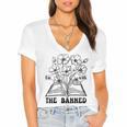 I'm With The Banned Banned Book Club Women's Jersey Short Sleeve Deep V-Neck Tshirt