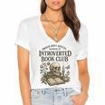 Introverted Book Club Member Anti Social Reader Women's Jersey Short Sleeve Deep V-Neck Tshirt Introverted Book Club Member Anti Social Reader Women's Jersey Short Sleeve Deep V-Neck Tshirt